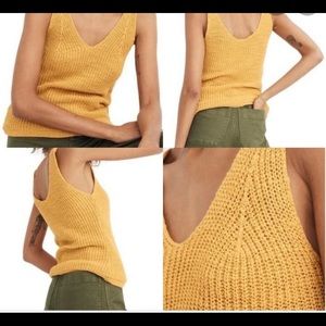 Madewell Monterey sweater tank in mustard. Medium
